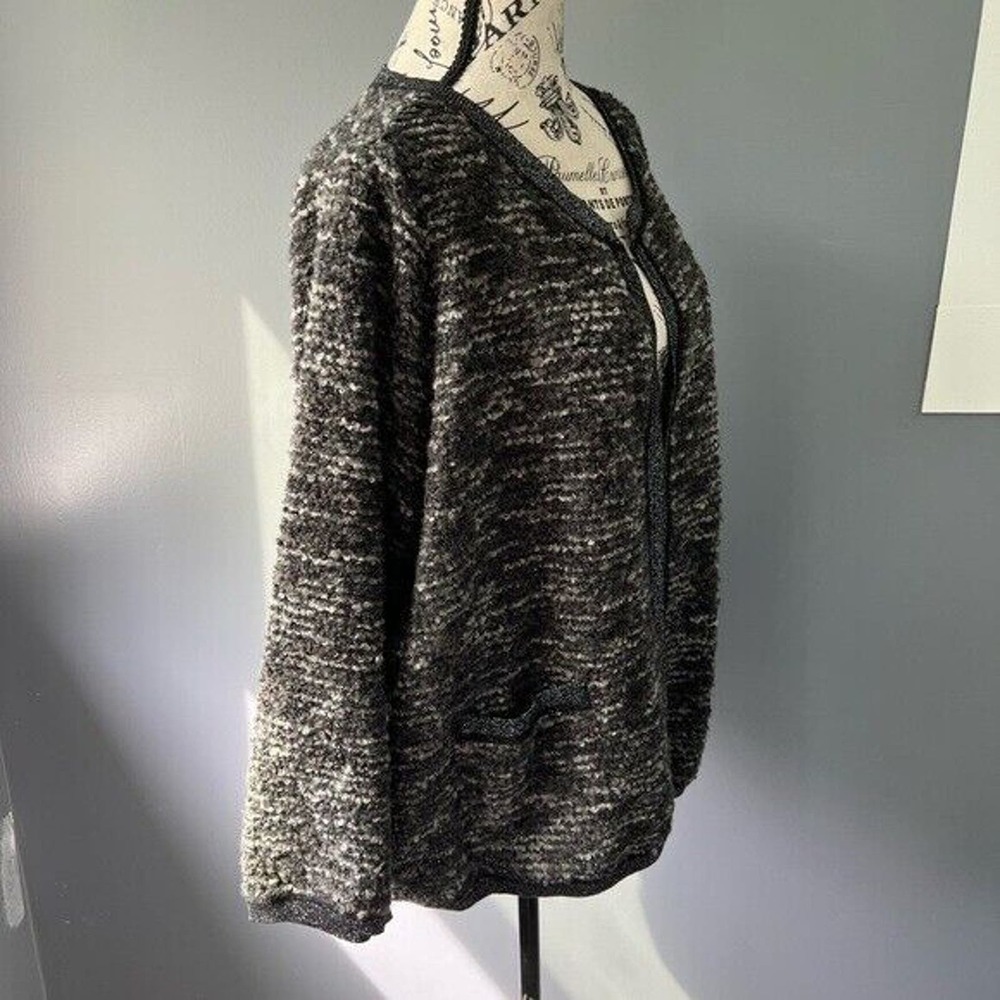 Ana white gray and black sparkly knit cardigan with pockets - Picture 5 of 10